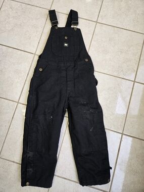 Polar King Black Carpenter Overalls with Bib Pocket